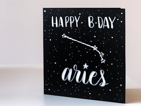 Make a unique constellation birthday card - free tutorial!
