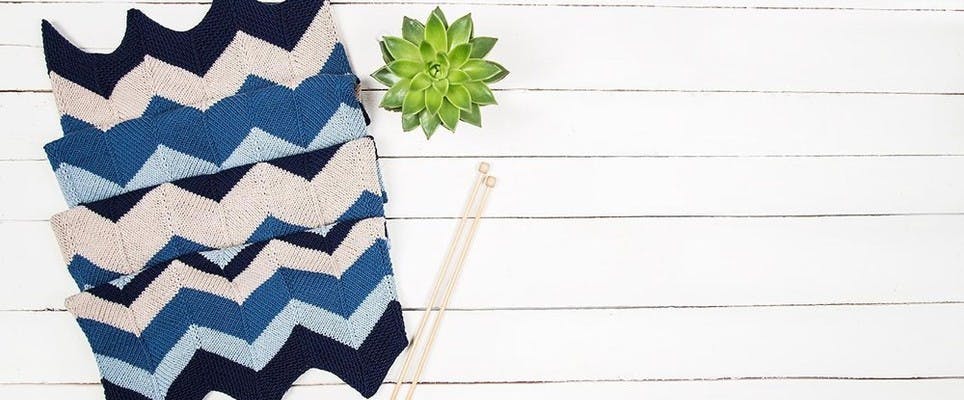 How to knit zig zags