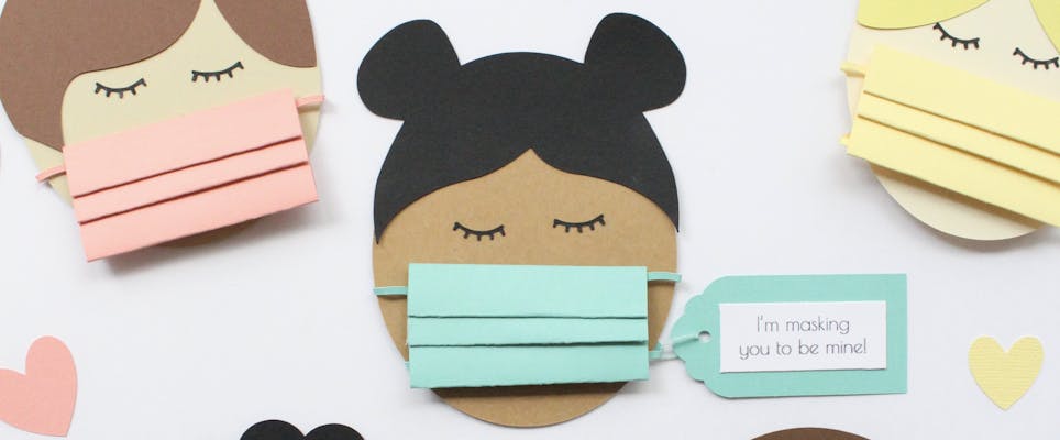 "I'm masking you to be mine!" - Make a super sweet Valentine's card with a twist