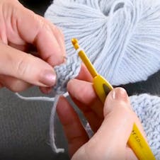 slip stitch into first ch1. Ch1 and 2 hdc in every stitch then slip to join