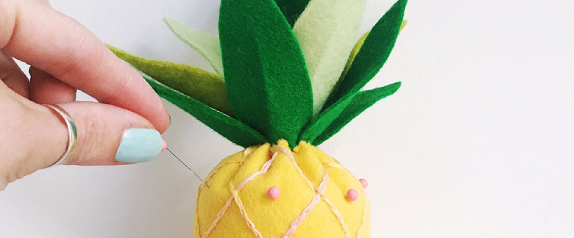 DIY Pineapple Pin Cushion from the Dollar store!