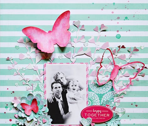 Flower theme wedding scrapbook