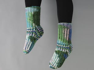 Chunky Cosy Socks - Free Knitting Pattern for Women in Paintbox Yarns Chunky Potts by Paintbox Yarns