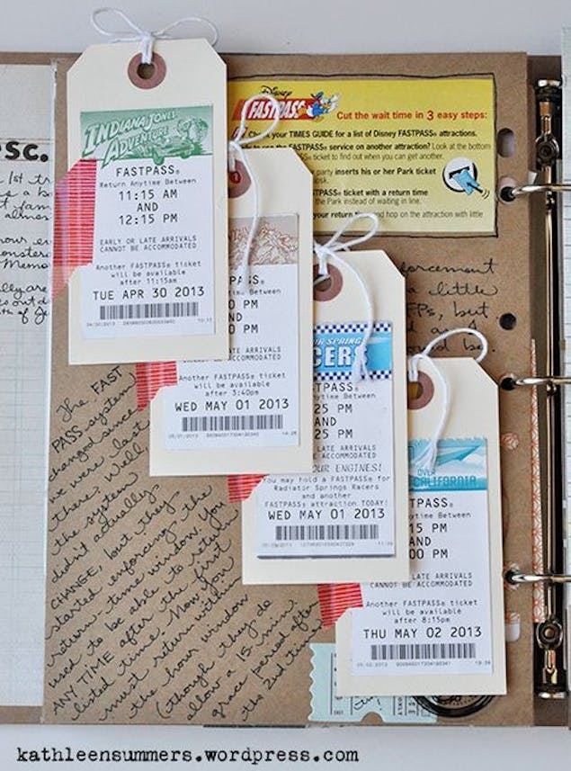 HOW TO START A TRIP JOURNAL / SCRAPBOOK, Disney Scrapbook, What To Use