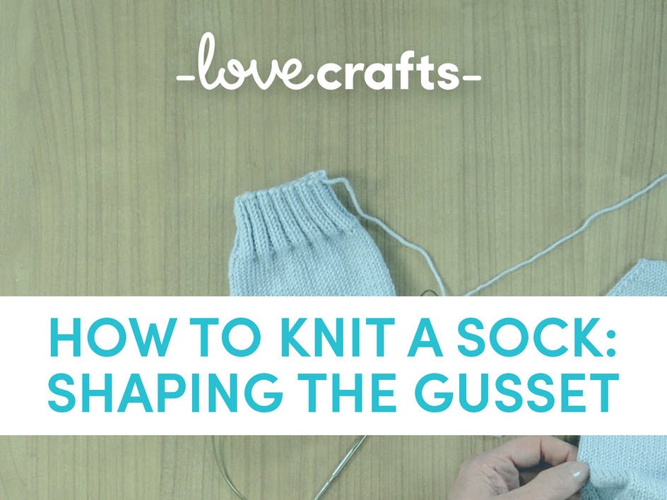 How to knit a sock: Step 7 shaping the gusset