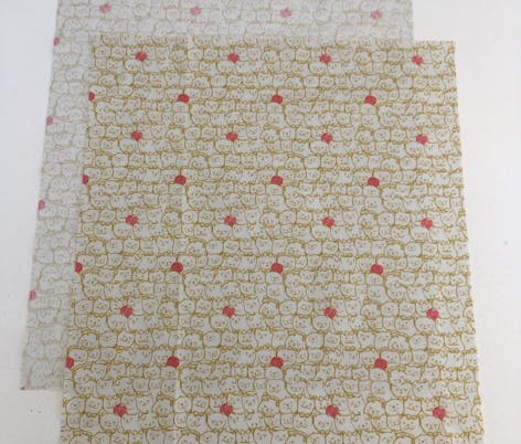 Preparing your material for the main body of tote bag.