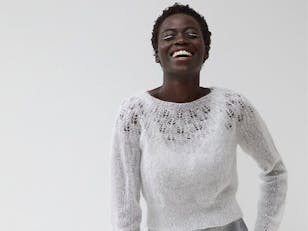 Aspen Sweater - Knitting Pattern For Women in Debbie Bliss Angel