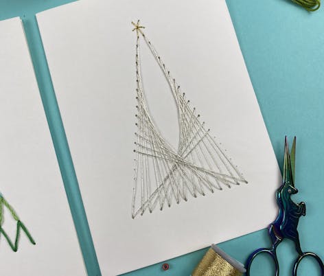 Hand Embroidery Paper Cards - Angles - Craft Curiosity
