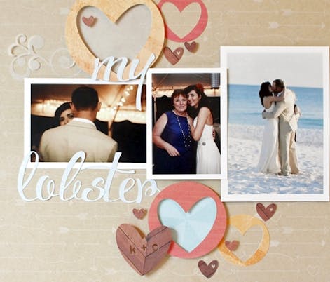 Beach wedding scrapbook