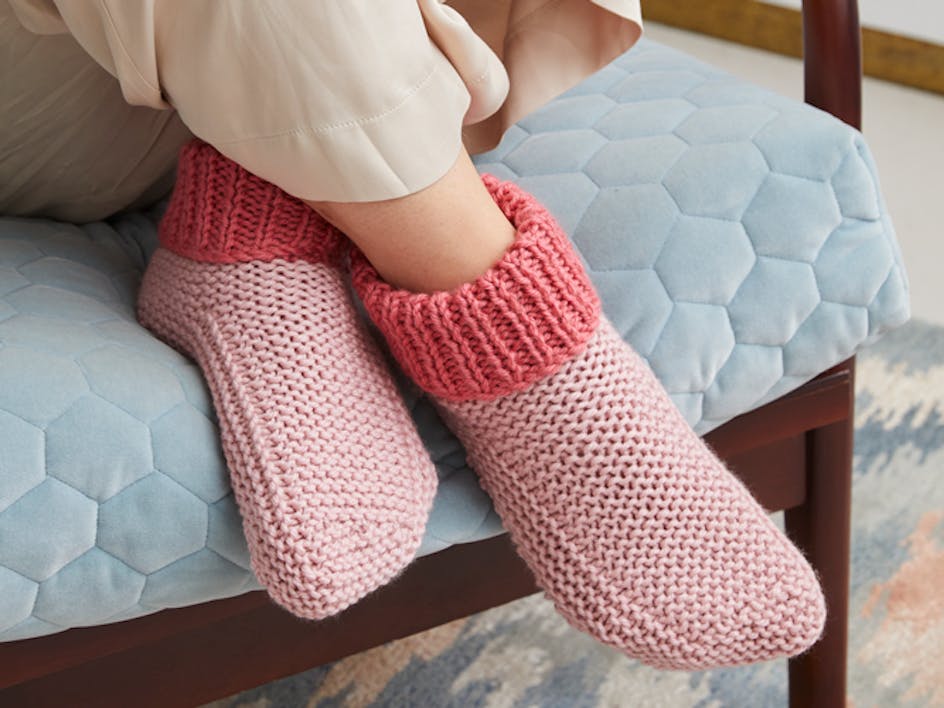 Knitted Debbie Bliss Slipper Socks Pattern
