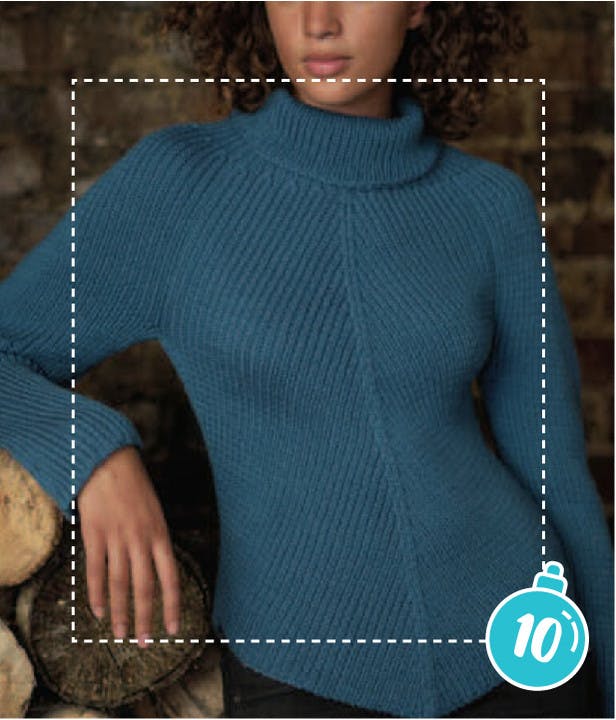 Shaped Edge Sweater in Debbie Bliss Cashmerino Aran