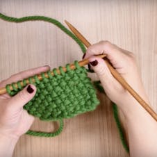 to moss stitch, repeat the same two steps 