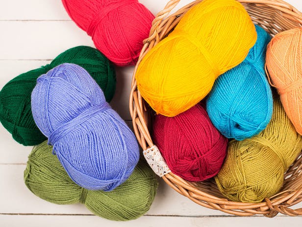 Colorful Acrylic Knitting and Crochet Yarn