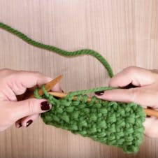 moss stitch row two