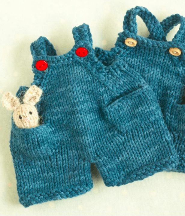 Toy dungarees and pinafore