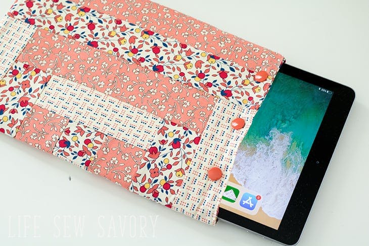 quilted floral tablet case