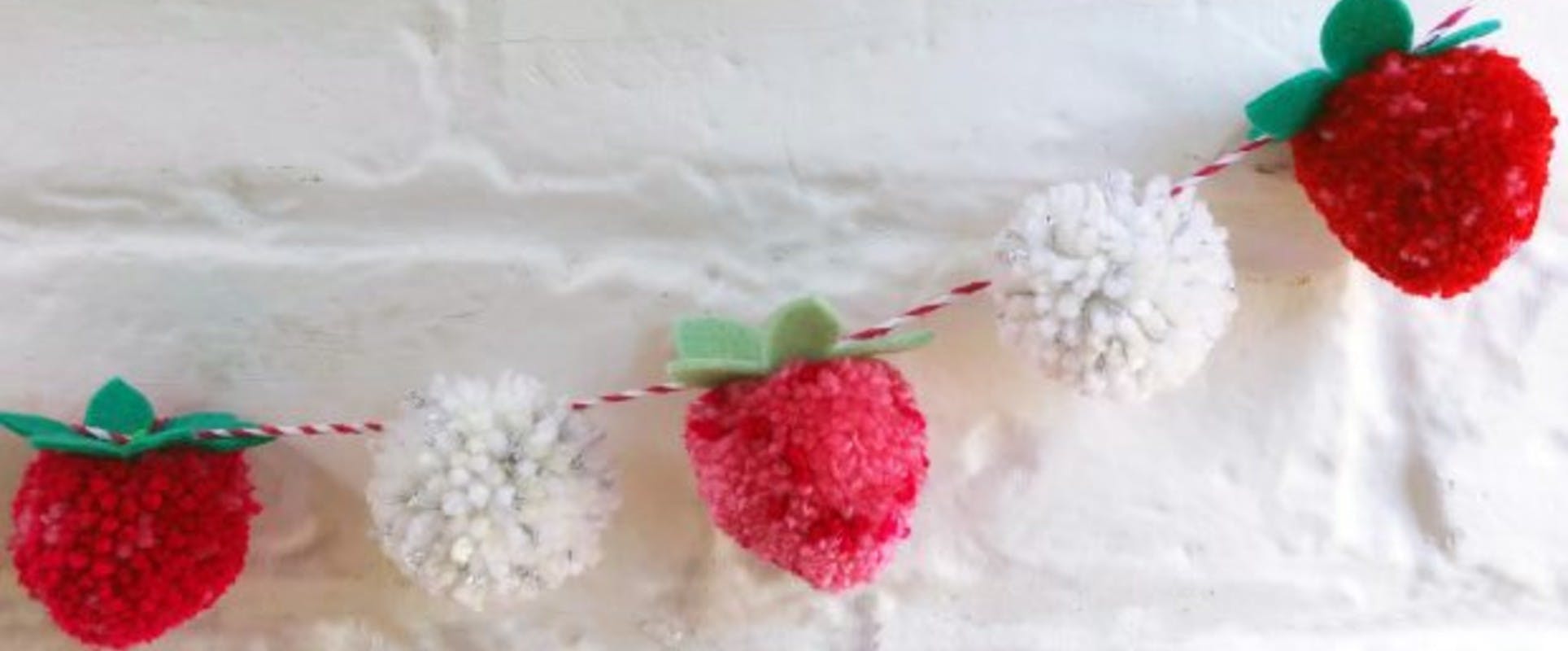 Make a strawberries & pom pom | LoveCrafts