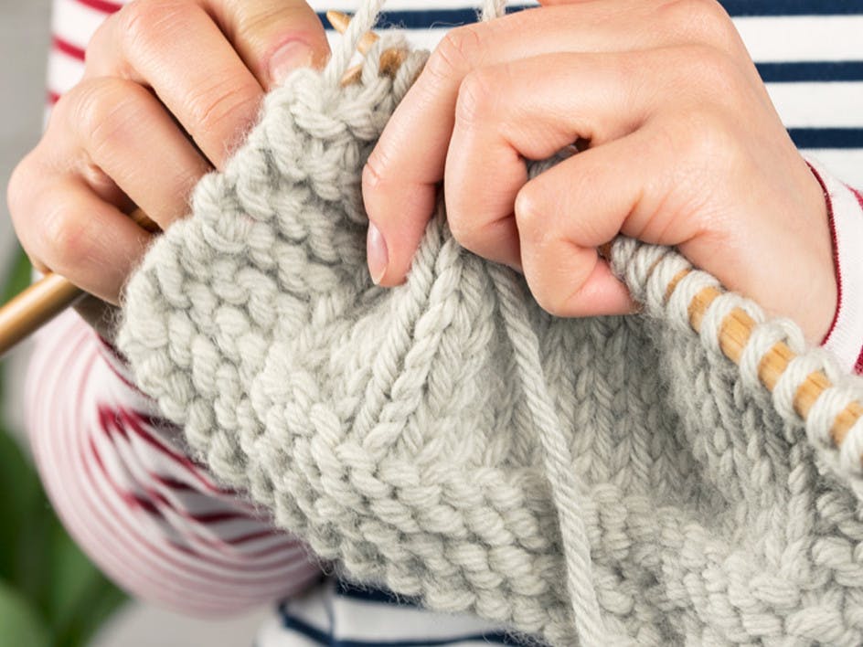 Learn how to knit with our knitting guide