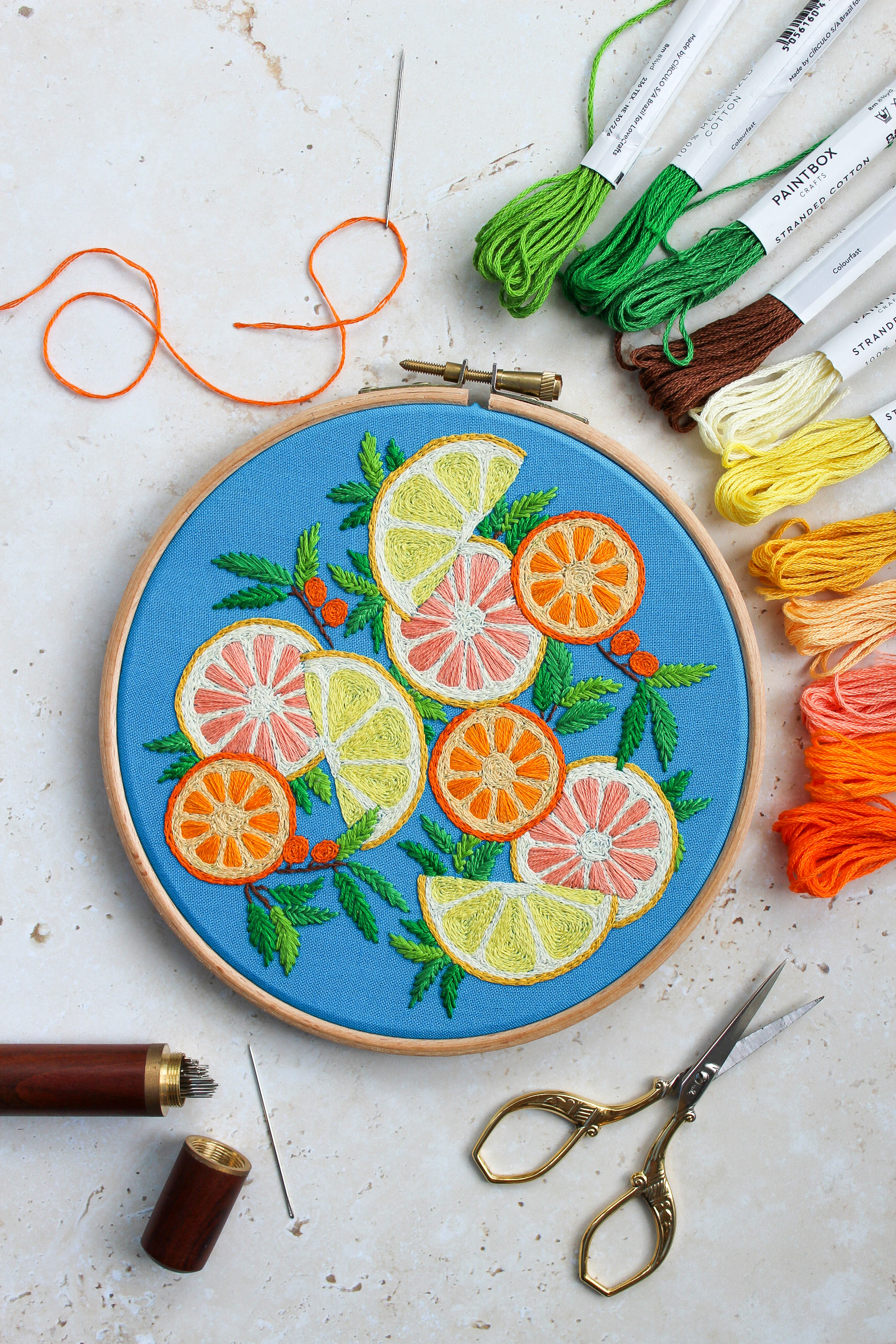 FREE Citrus Fruit Embroidery Pattern | LoveCrafts