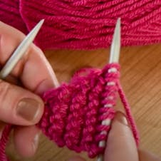 how to knit a rose