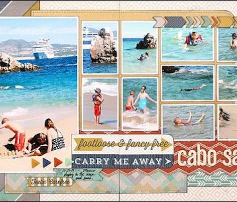 summer scrapbook layout