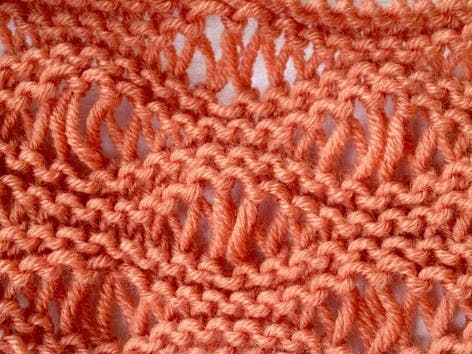 knitting seafoam stitch