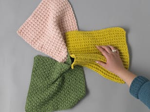 Crochet Dishcloths - Free Crochet Pattern for Home in Paintbox Yarns Recycled Cotton Worsted by Paintbox Yarns