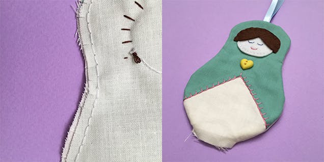 Russian doll lavender bag