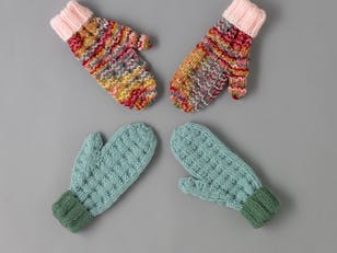 Mighty Fine Mittens - Free Gloves Knitting Pattern for Women in Paintbox Yarns Simply Chunky & Chunky Potts by Paintbox Yarns