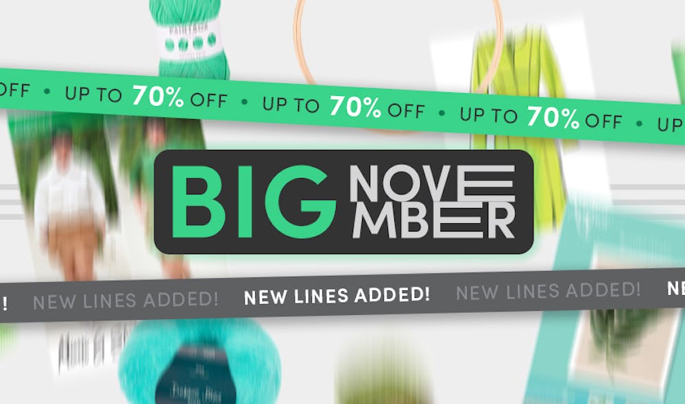 Get up to 70% off in the Big November Sale!