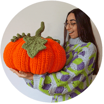 <h1>Crochet a huggable pumpkin!</h1>