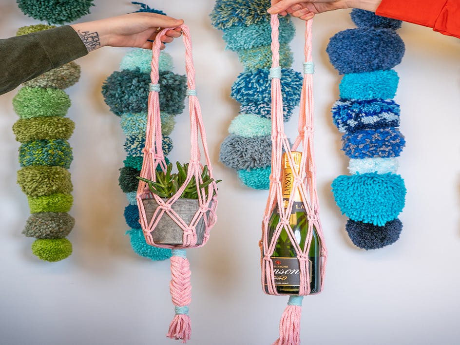 How to make a macrame bottle tote!
