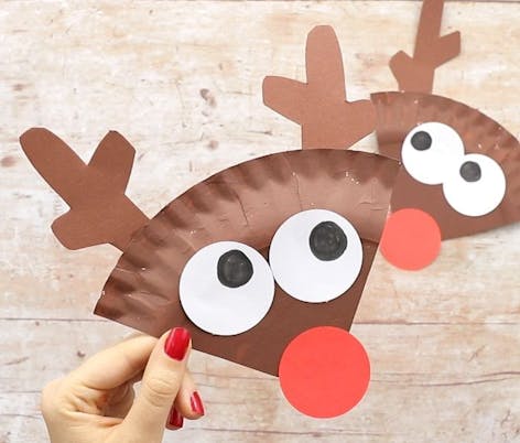 reindeer crafts for kids paper plate
