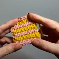 Tunisian block stripes
