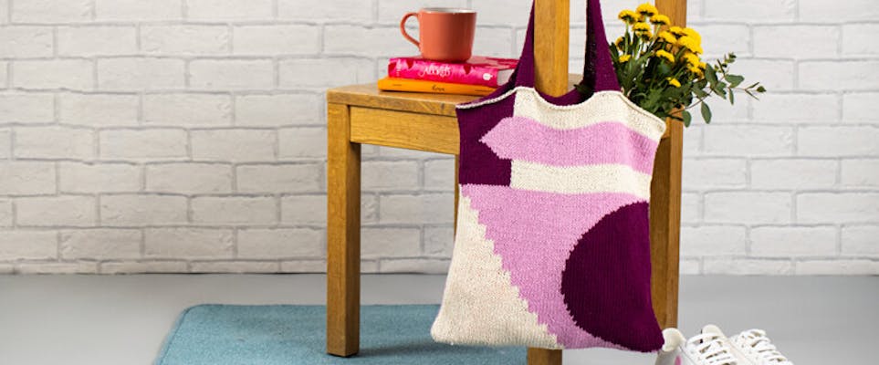 Hanna Tote Bag - Free Knitting Pattern For Women in Paintbox Yarns