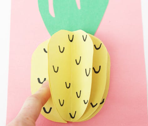 pop up pineapple paper craft card