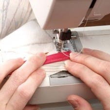 under stitching the a-line skirt facing