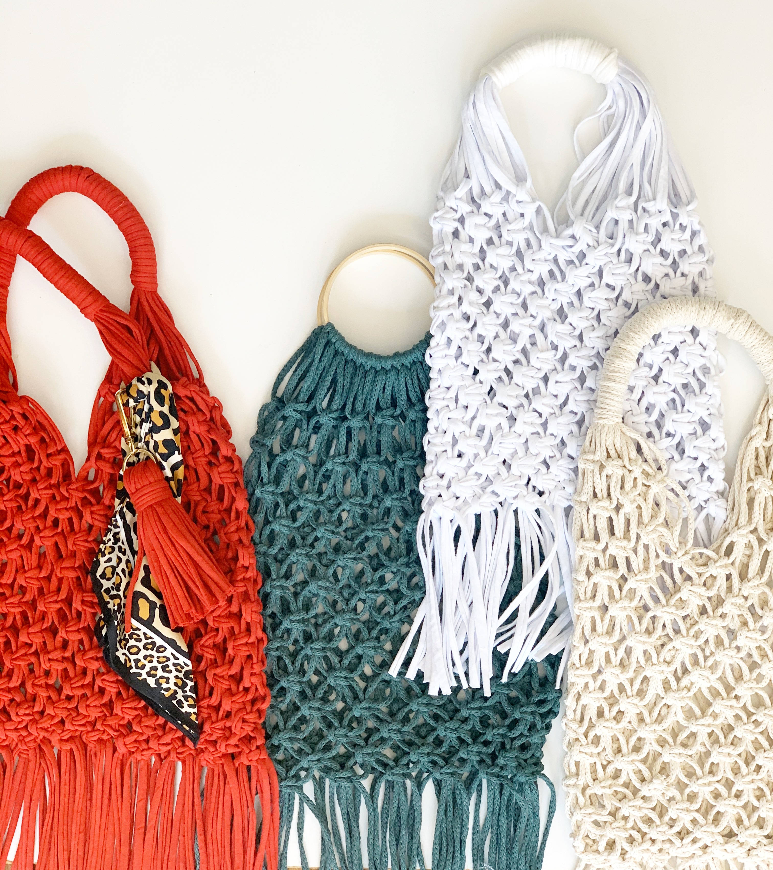 DIY macrame tote bag