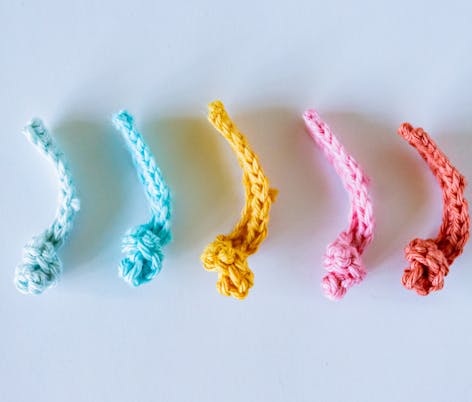Crochet unicorn tails