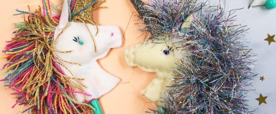 How to make a unicorn pencil topper