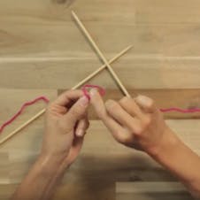 create a loop with the yarn for the slip knot