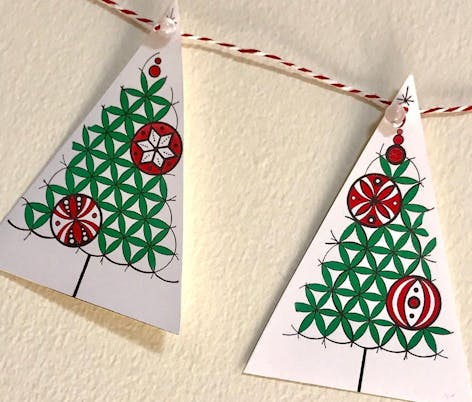 Christmas paper bunting 