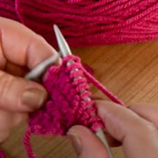 how to knit a rose