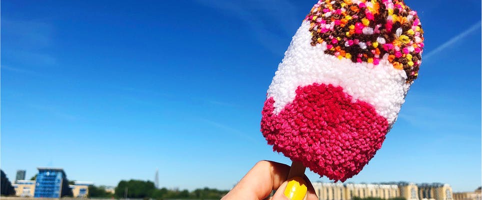 Adorable Pompom Ice Blocks