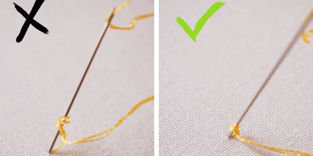 French knot mistakes 2