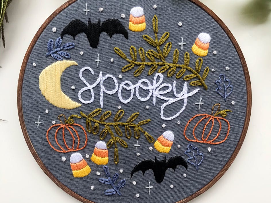 13 gruselige Halloween Stickvorlagen