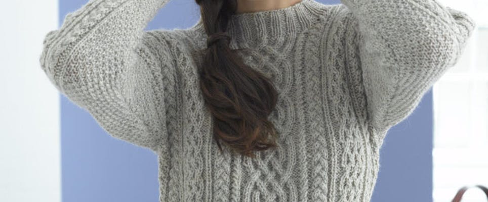 Top 5 free Aran jumper knitting patterns for women