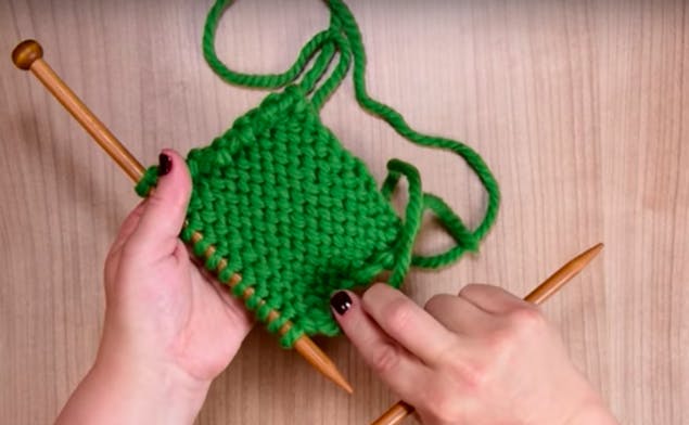 wrong side of stocking stitch (stockinette): small wave ridges