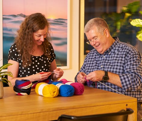 knitting together for charity