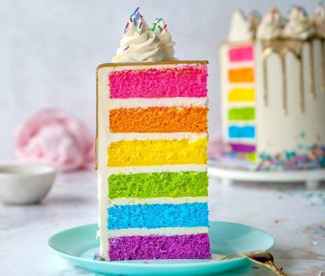 Rainbow birthday layer cake